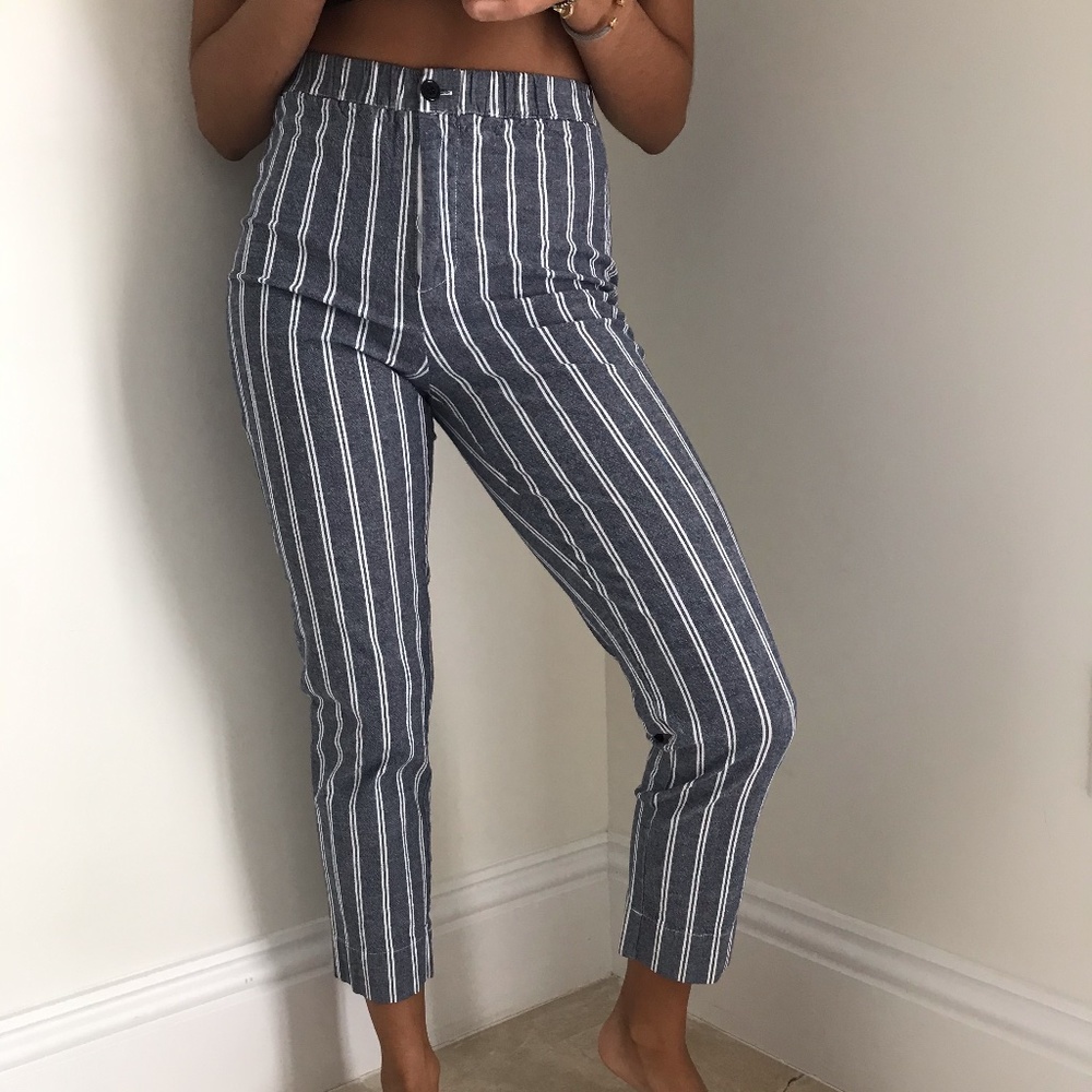 Brandy Melville Blue and White Striped Pants